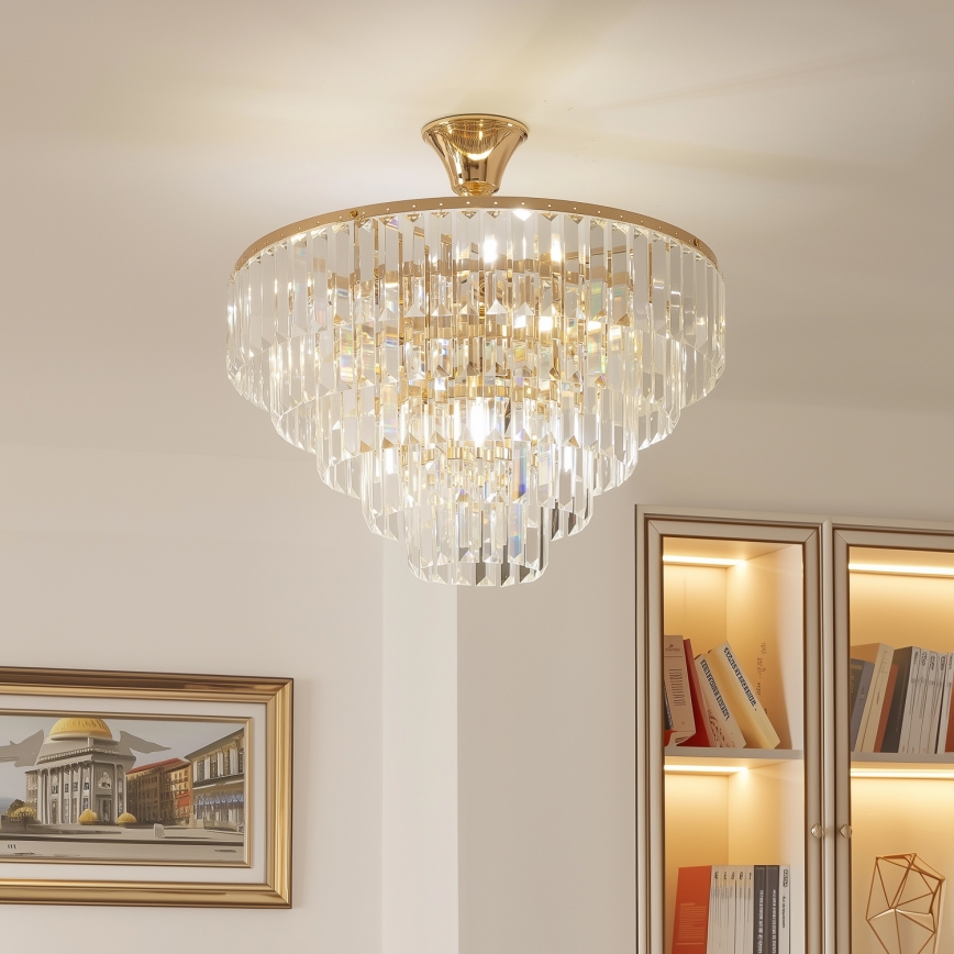 Brilagi - Přisazený lustr CRYSTAL 5xE14/40W/230V zlatá