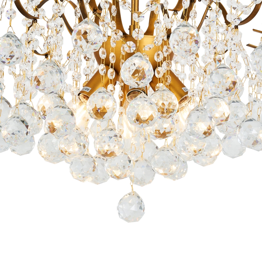 Brilagi - Přisazený lustr CRYSTAL 6xE14/60W/230V bronzová