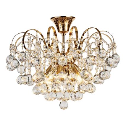 Brilagi - Přisazený lustr CRYSTAL 6xE14/60W/230V zlatá