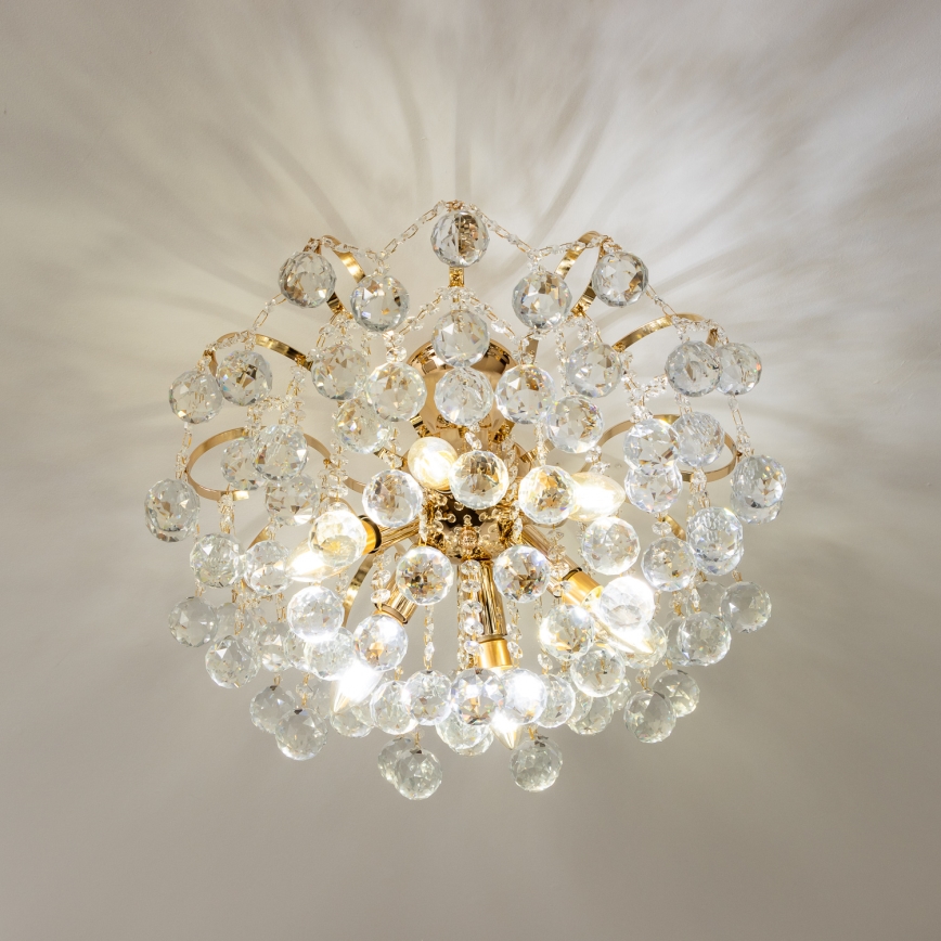 Brilagi - Přisazený lustr CRYSTAL 6xE14/60W/230V zlatá