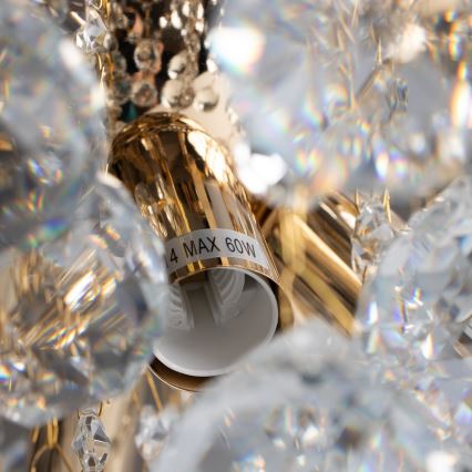 Brilagi - Přisazený lustr CRYSTAL 6xE14/60W/230V zlatá