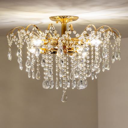 Brilagi - Přisazený lustr CRYSTAL 6xE14/60W/230V zlatá