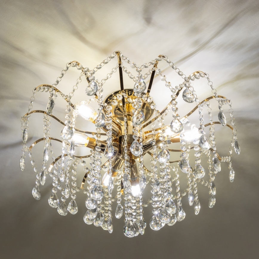 Brilagi - Přisazený lustr CRYSTAL 6xE14/60W/230V zlatá