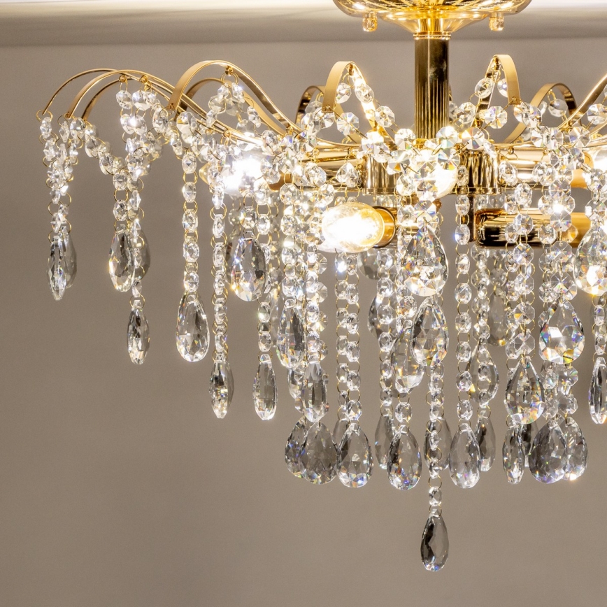 Brilagi - Přisazený lustr CRYSTAL 6xE14/60W/230V zlatá