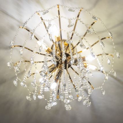 Brilagi - Přisazený lustr CRYSTAL 6xE14/60W/230V zlatá