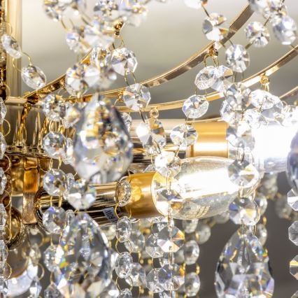 Brilagi - Přisazený lustr CRYSTAL 6xE14/60W/230V zlatá