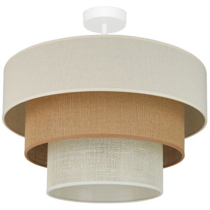 Brilagi - Přisazený lustr DENVER LUNETA 1xE27/15W/230V pr. 45 cm béžová/hnědá/krémová