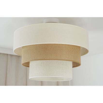 Brilagi - Přisazený lustr DENVER LUNETA 1xE27/15W/230V pr. 45 cm béžová/hnědá/krémová