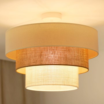 Brilagi - Přisazený lustr DENVER LUNETA 1xE27/15W/230V pr. 45 cm béžová/hnědá/krémová