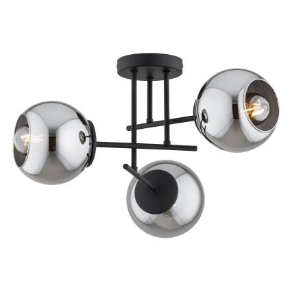 BRILAGI - Přisazený lustr DIOR 3xE27/60W/230V černá/kouřová šedá