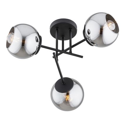 BRILAGI - Přisazený lustr DIOR 3xE27/60W/230V černá/kouřová šedá