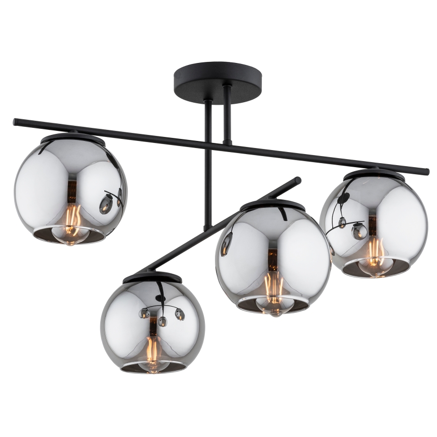 BRILAGI - Přisazený lustr DIOR 4xE27/60W/230V černá/kouřová šedá