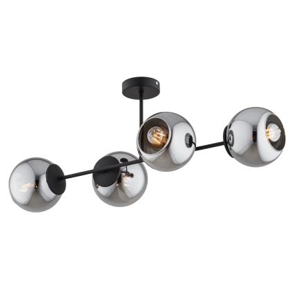 BRILAGI - Přisazený lustr DIOR 4xE27/60W/230V černá/kouřová šedá