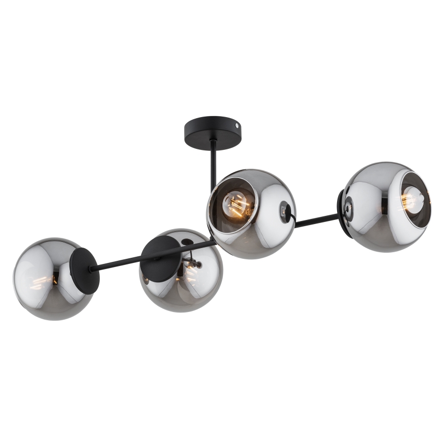 BRILAGI - Přisazený lustr DIOR 4xE27/60W/230V černá/kouřová šedá