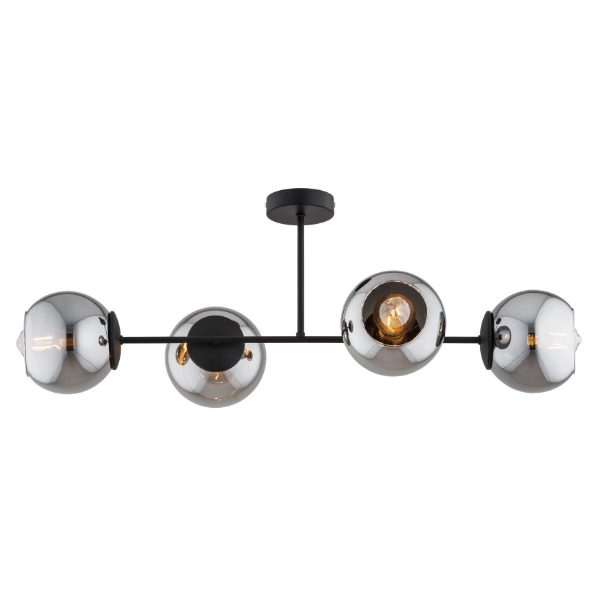 BRILAGI - Přisazený lustr DIOR 4xE27/60W/230V černá/kouřová šedá