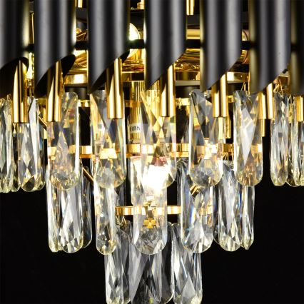 Brilagi - Přisazený lustr ECLIPSE 5xE14/10W/230V pr. 38 cm černá/zlatá