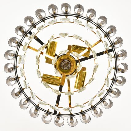 Brilagi - Přisazený lustr ECLIPSE 5xE14/10W/230V pr. 38 cm černá/zlatá