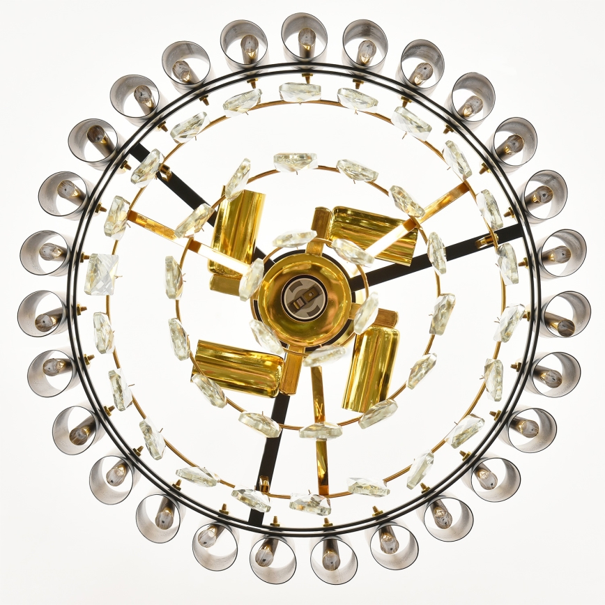 Brilagi - Přisazený lustr ECLIPSE 5xE14/10W/230V pr. 38 cm černá/zlatá