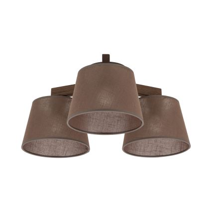 Brilagi - Přisazený lustr LATTE 3xE27/15W/230V borovice/hnědá