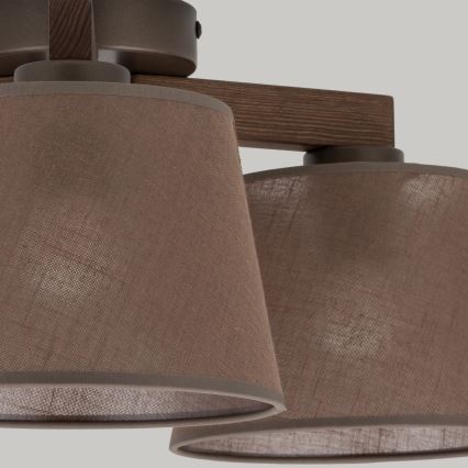 Brilagi - Přisazený lustr LATTE 3xE27/15W/230V borovice/hnědá