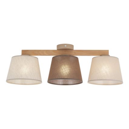 Brilagi - Přisazený lustr LATTE 3xE27/15W/230V borovice/mix