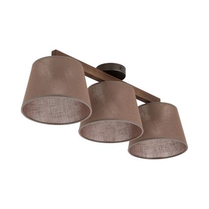 Brilagi - Přisazený lustr LATTE 3xE27/60W/230V borovice/hnědá