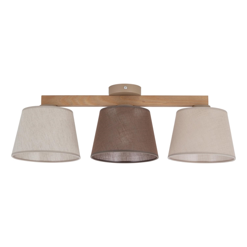 Brilagi - Přisazený lustr LATTE 3xE27/60W/230V borovice/mix