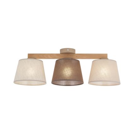 Brilagi - Přisazený lustr LATTE 3xE27/60W/230V borovice/mix