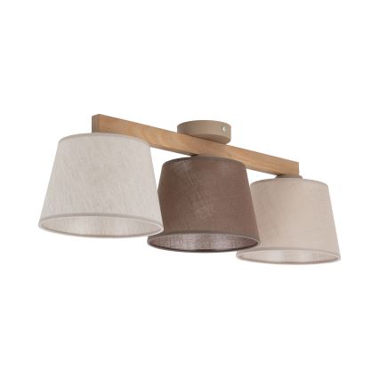 Brilagi - Přisazený lustr LATTE 3xE27/60W/230V borovice/mix