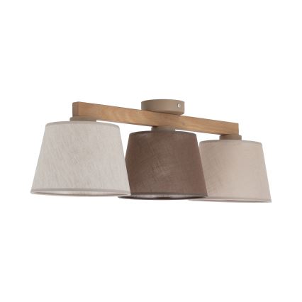 Brilagi - Přisazený lustr LATTE 3xE27/60W/230V borovice/mix