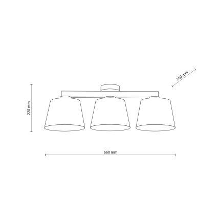 Brilagi - Přisazený lustr LATTE 3xE27/60W/230V borovice/mix