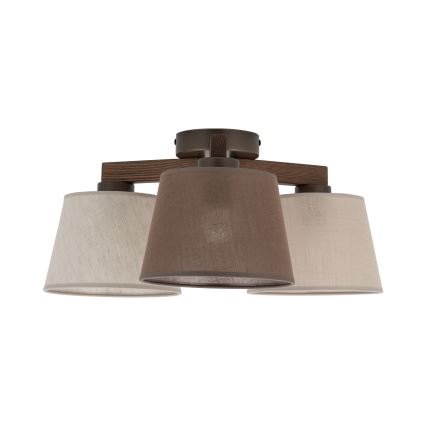Brilagi - Přisazený lustr LATTE 3xE27/60W/230V borovice/mix