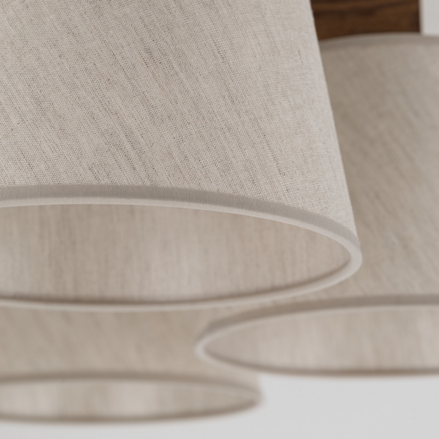 Brilagi - Přisazený lustr LATTE 5xE27/15W/230V borovice/krémová