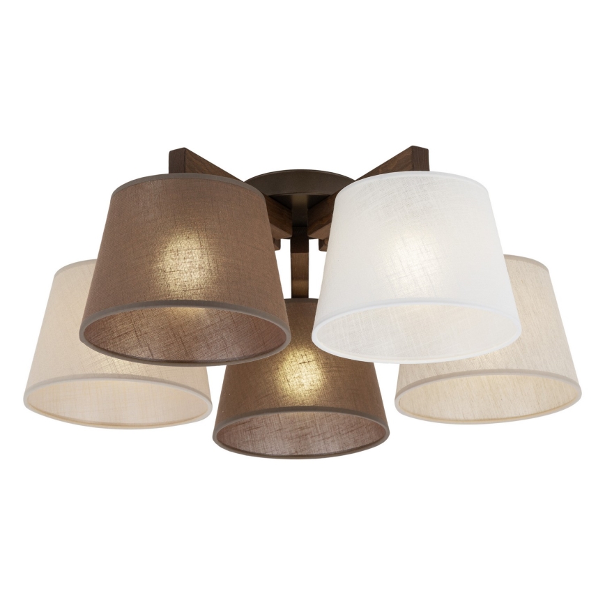 Brilagi - Přisazený lustr LATTE 5xE27/15W/230V borovice/mix