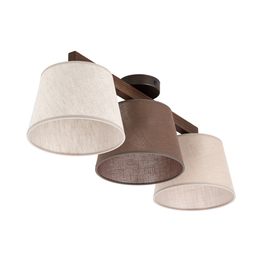 Brilagi - Přisazený lustr LATTE SABIA 3xE27/15W/230V borovice/mix