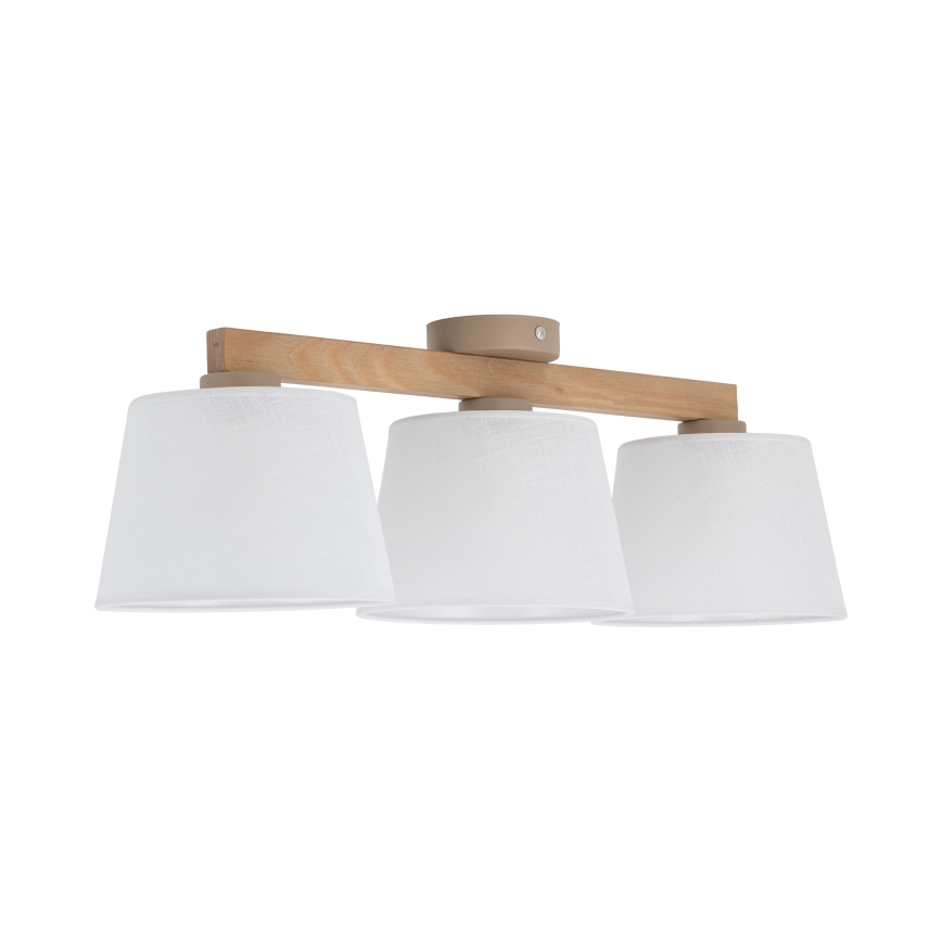 Brilagi - Přisazený lustr LATTE SABIA 3xE27/60W/230V borovice/bílá