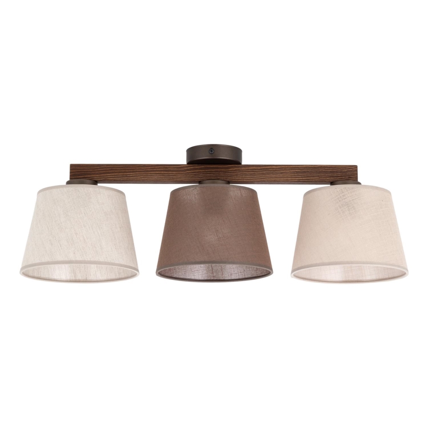 Brilagi - Přisazený lustr LATTE SABIA 3xE27/60W/230V borovice/mix