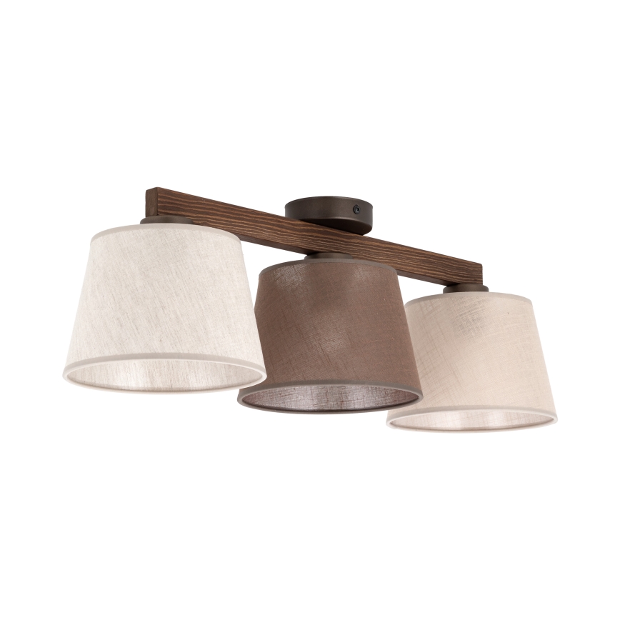 Brilagi - Přisazený lustr LATTE SABIA 3xE27/60W/230V borovice/mix