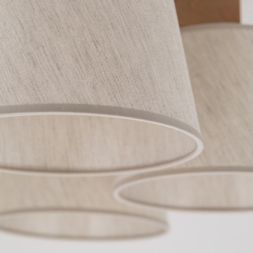 Brilagi - Přisazený lustr LATTE SABIA 5xE27/15W/230V borovice/krémová