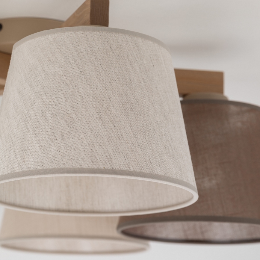 Brilagi - Přisazený lustr LATTE SABIA 5xE27/15W/230V borovice/mix