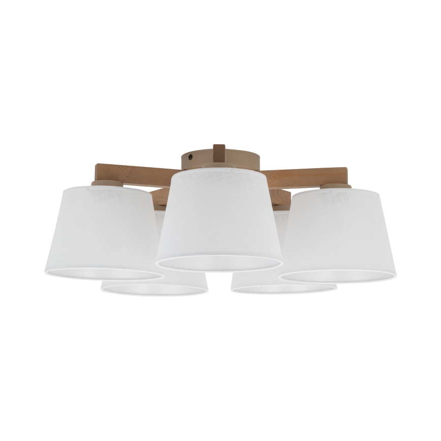 Brilagi - Přisazený lustr LATTE SABIA 5xE27/60W/230V borovice/bílá