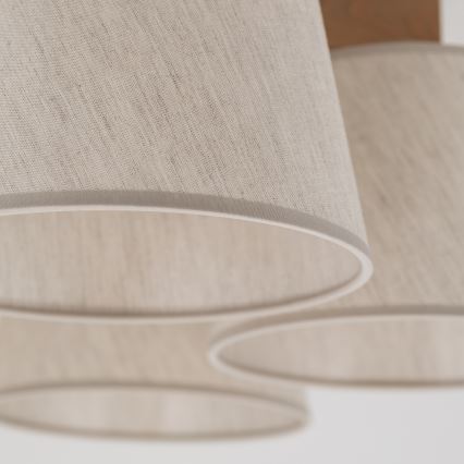 Brilagi - Přisazený lustr LATTE SABIA 5xE27/60W/230V borovice/krémová