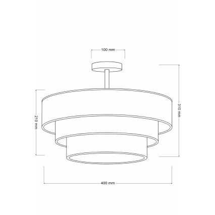 Brilagi - Přisazený lustr LUNETA 1xE27/60W/230V pr. 40 cm černá/zlatá