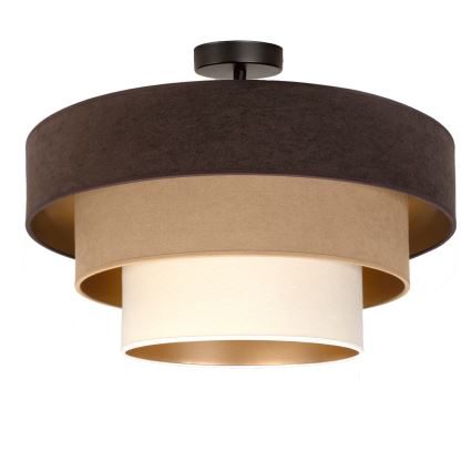 Brilagi - Přisazený lustr LUNETA 1xE27/60W/230V pr. 40 cm hnědá/béžová/krémová