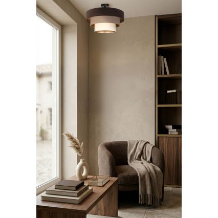 Brilagi - Přisazený lustr LUNETA 1xE27/60W/230V pr. 40 cm hnědá/béžová/krémová