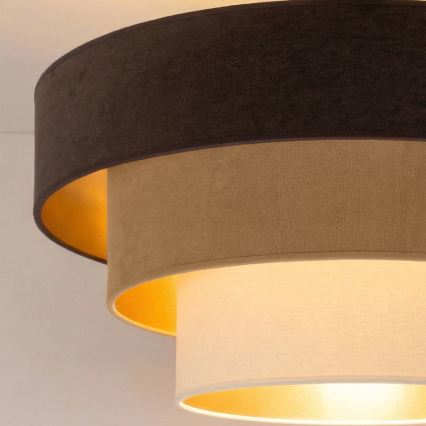 Brilagi - Přisazený lustr LUNETA 1xE27/60W/230V pr. 40 cm hnědá/béžová/krémová