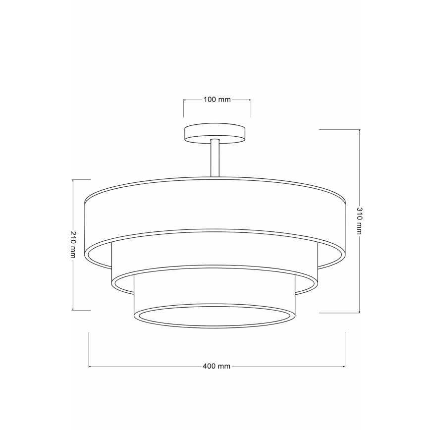 Brilagi - Přisazený lustr LUNETA 1xE27/60W/230V pr. 40 cm hnědá/béžová/krémová