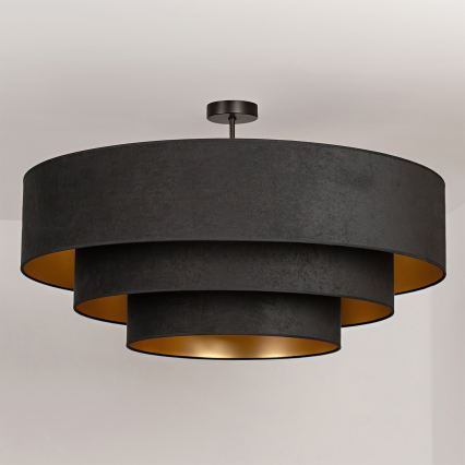 Brilagi - Přisazený lustr LUNETA 3xE27/60W/230V pr. 80 cm černá/zlatá