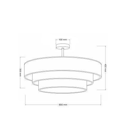 Brilagi - Přisazený lustr LUNETA 3xE27/60W/230V pr. 80 cm černá/zlatá