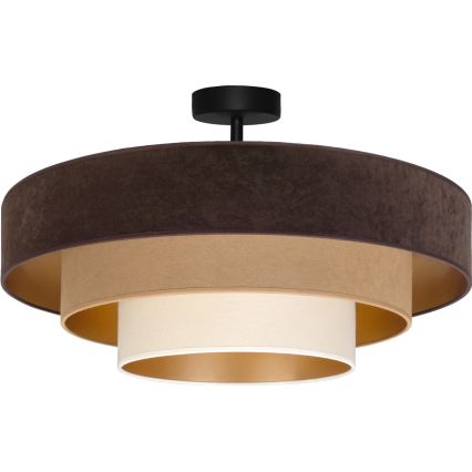 Brilagi - Přisazený lustr LUNETA 3xE27/60W/230V pr. 80 cm hnědá/béžová/krémová